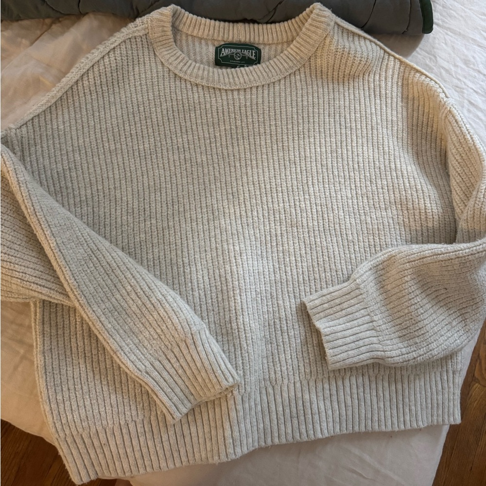 American Eagle Outfitters Cream Sweater